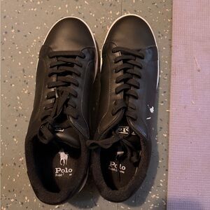 Polo by Ralph Lauren Black Leather Sneakers